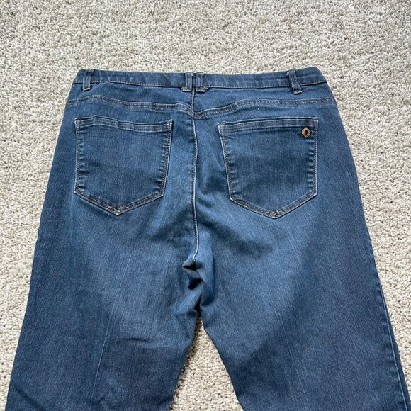 Democracy Ab Women's Sz 12 Technology Skinny Jeans Dark Wash Stretch Denim Pants - Picture 4 of 10